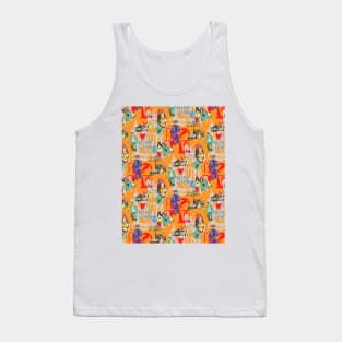 NY LOVE orange Tank Top